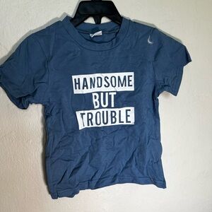 Blue Kids T-Shirt - Handsome But Trouble